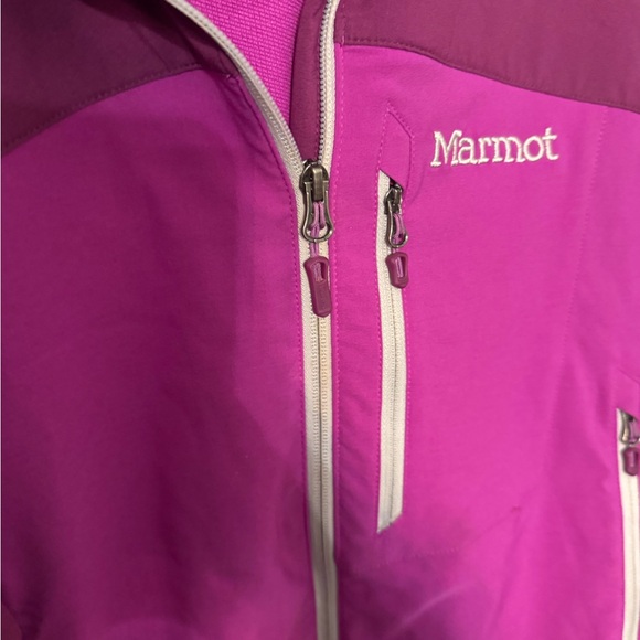 Women’s purple MARMOT jacket with hood - Picture 9 of 13
